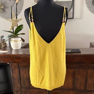 Spanish Elegant Yellow Knit Camisole